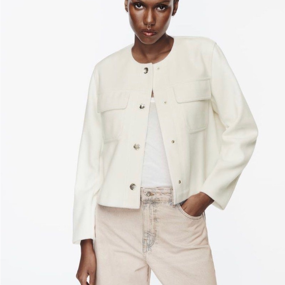 Women's Zara Soft Jacket White Size XS